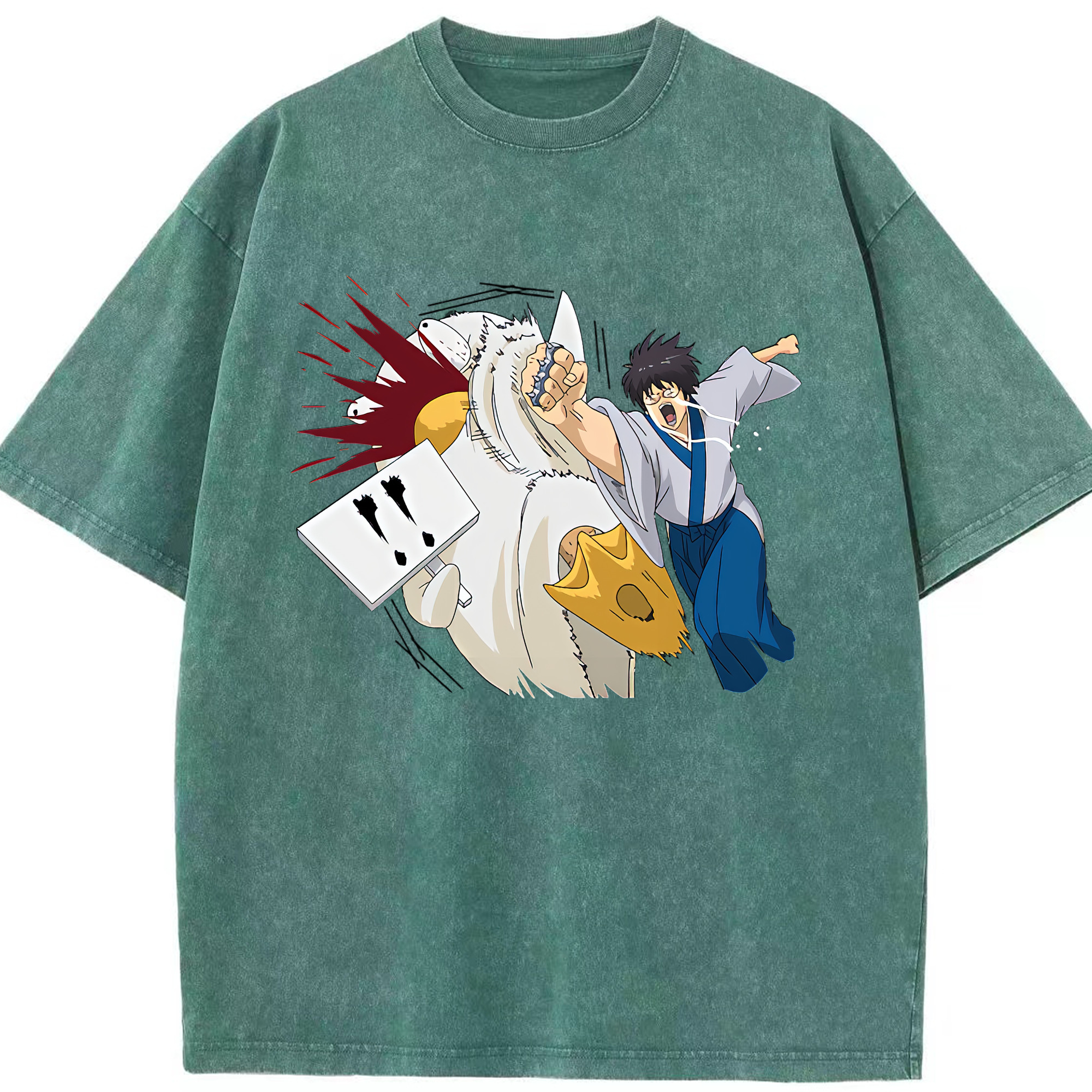 （画像用） ぎんたま 坂田銀時（さかたぎんとき） 神楽 志村新八（しむら しんぱち） GINTAMA Sakata Gintoki Kagura Shimura Shinpachi 綿100% ヴィンテージ風 半袖Tシャツ（フロントプリント）